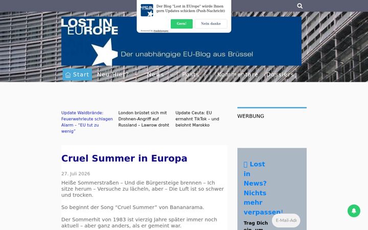 Screenshot of lostineu.eu