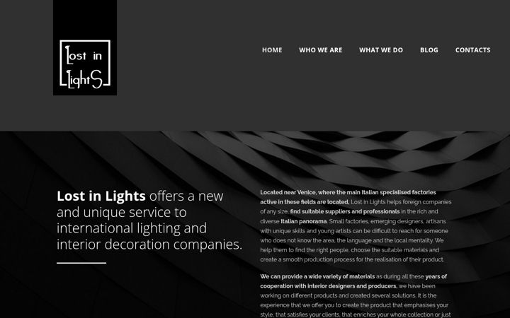 Screenshot of lostinlights.com