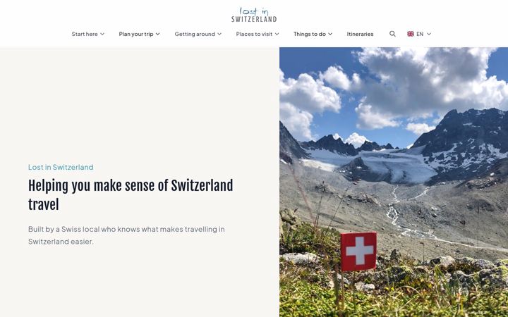 Screenshot of lostinswitzerland.com