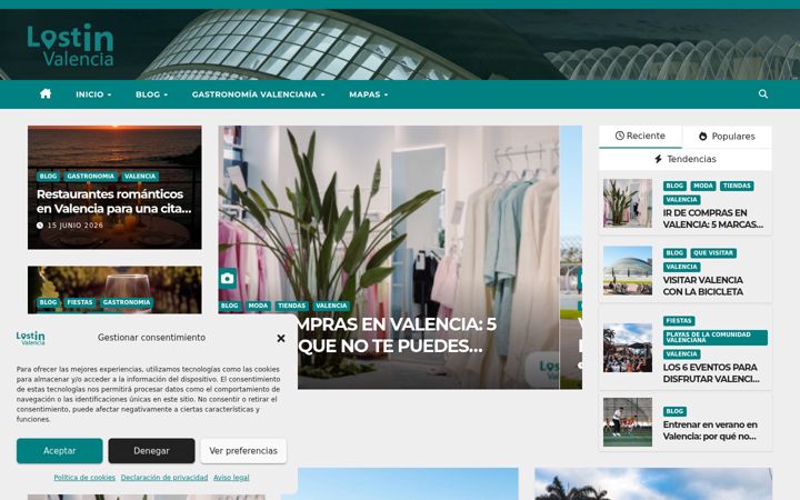 Screenshot of lostinvalencia.com
