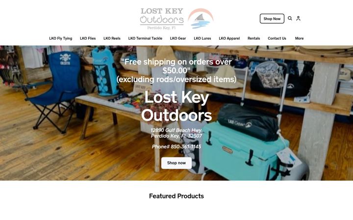 Skärmbild av lostkeyoutdoors.net