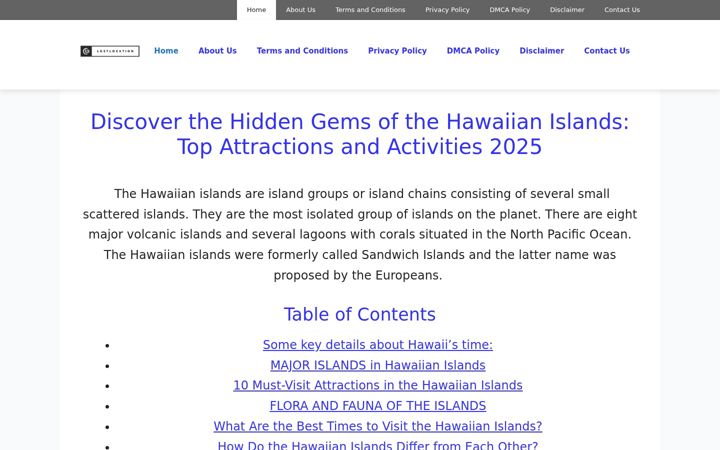 Screenshot of lostlocations.com