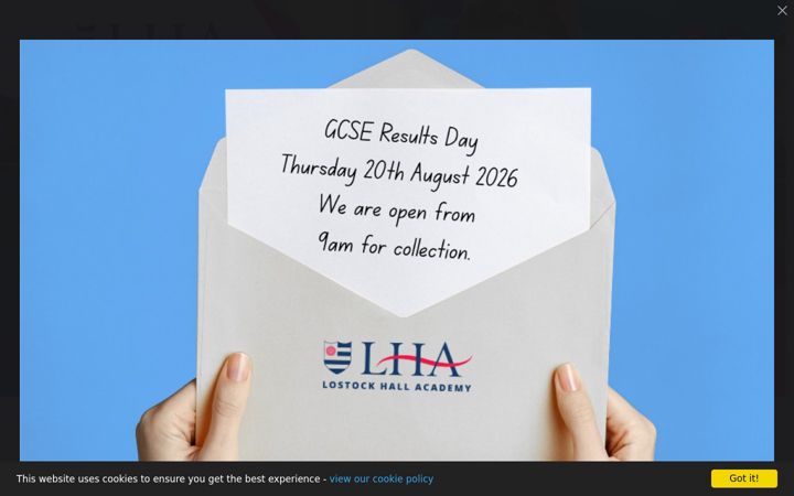 Screenshot of lostockhallacademy.org