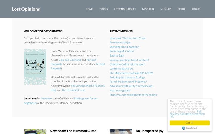 Screenshot of lostopinions.com