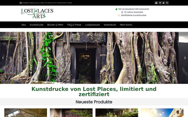 Screenshot of lostplacesshop.com