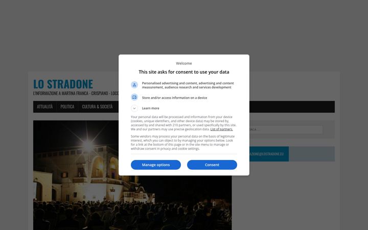 Screenshot of lostradone.eu