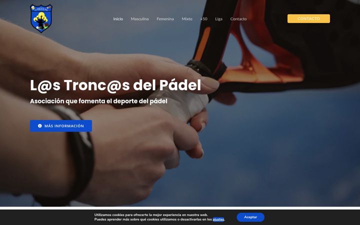 Screenshot of lostroncosdelpadel.com