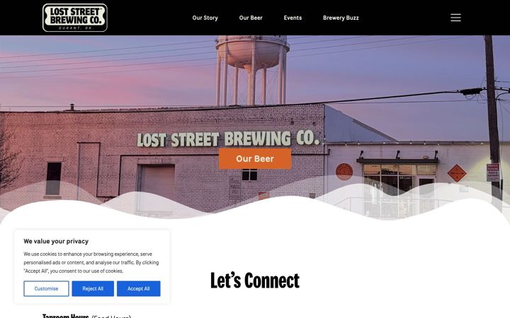 Screenshot of loststreetbrewing.com