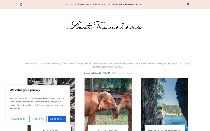 Screenshot of losttravelers.net
