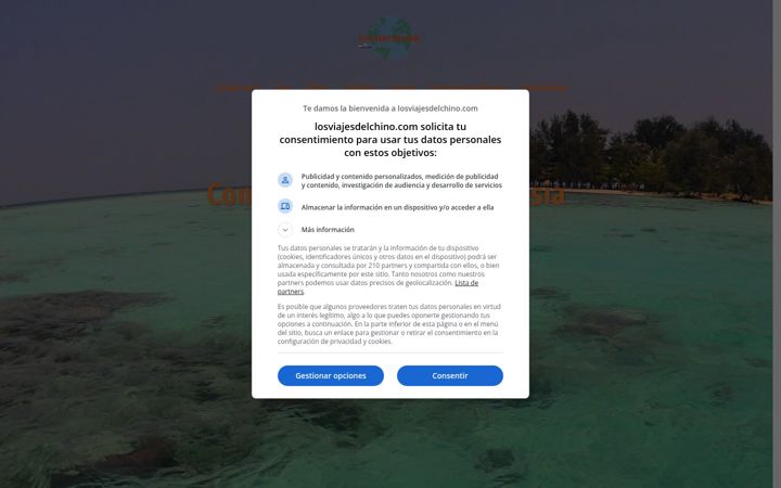 Screenshot of losviajesdelchino.com
