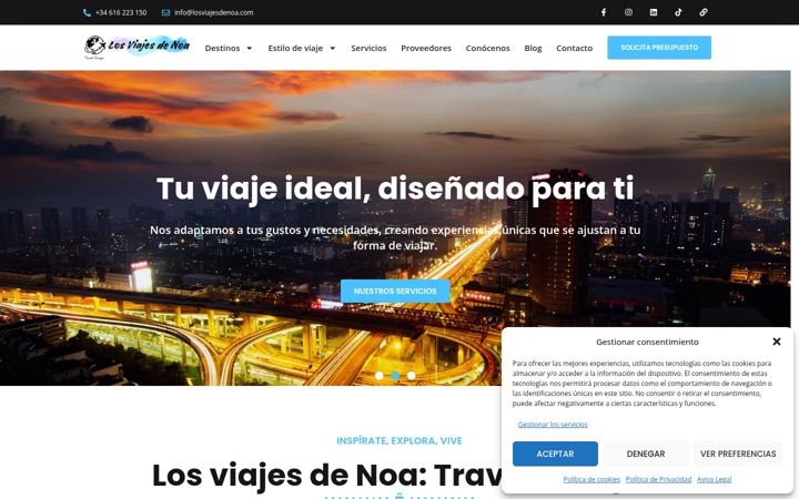 Screenshot of losviajesdenoa.com