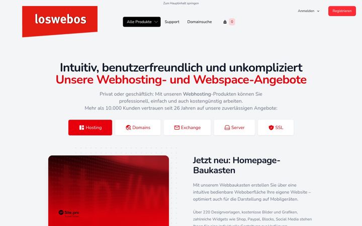 Screenshot of loswebos.de