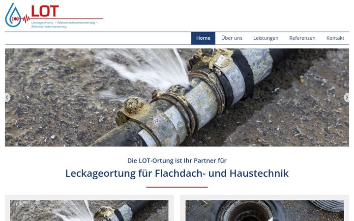 Screenshot of lot-ortung.de