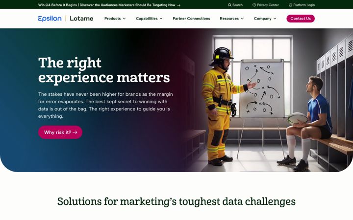 Screenshot of lotame.com