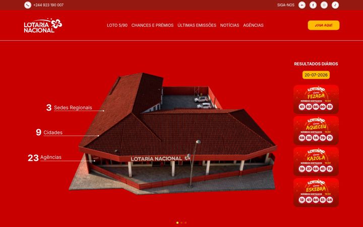Screenshot of lotarianacional.co.ao