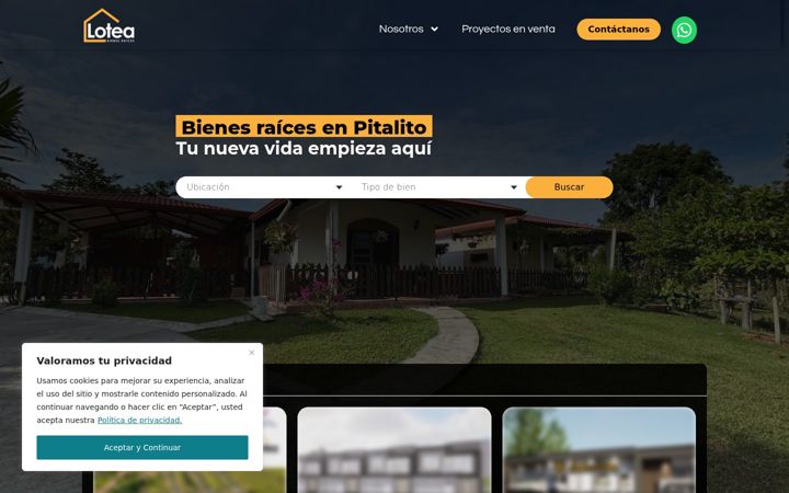 Screenshot of lotea.com.co