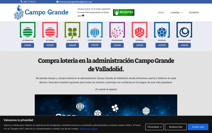 Screenshot of loteriacampogrande.es