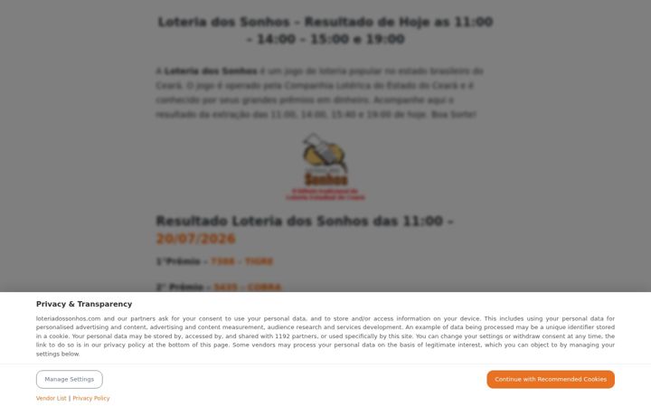 Screenshot of loteriadossonhos.com