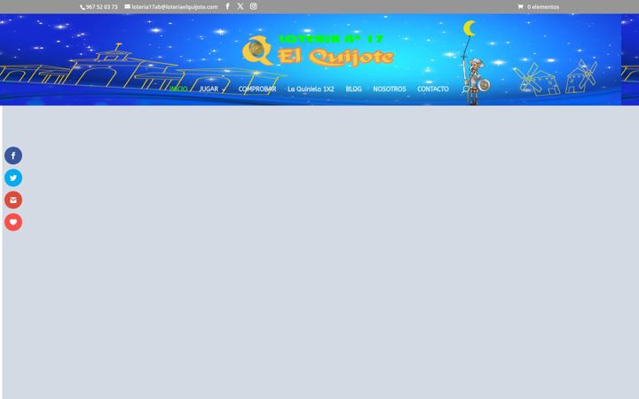 Captură de ecran a loteriaelquijote.com
