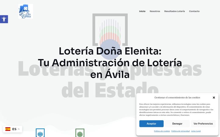 Screenshot of loteriaselenita.es