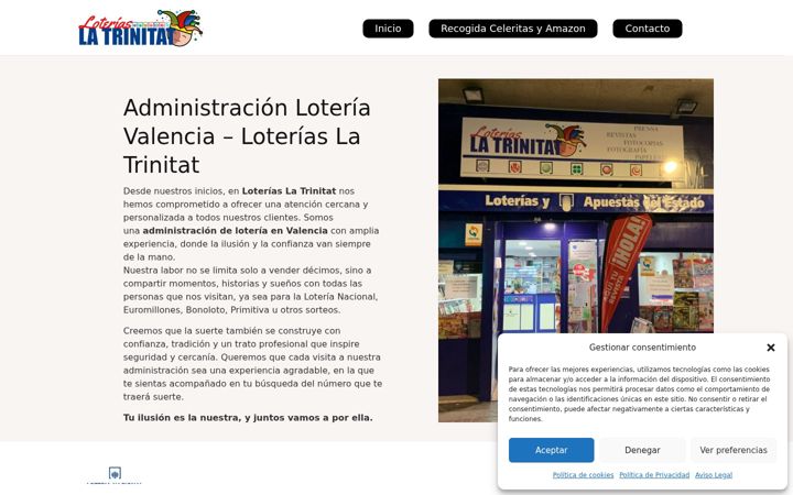 Screenshot of loteriaslatrinitat.es