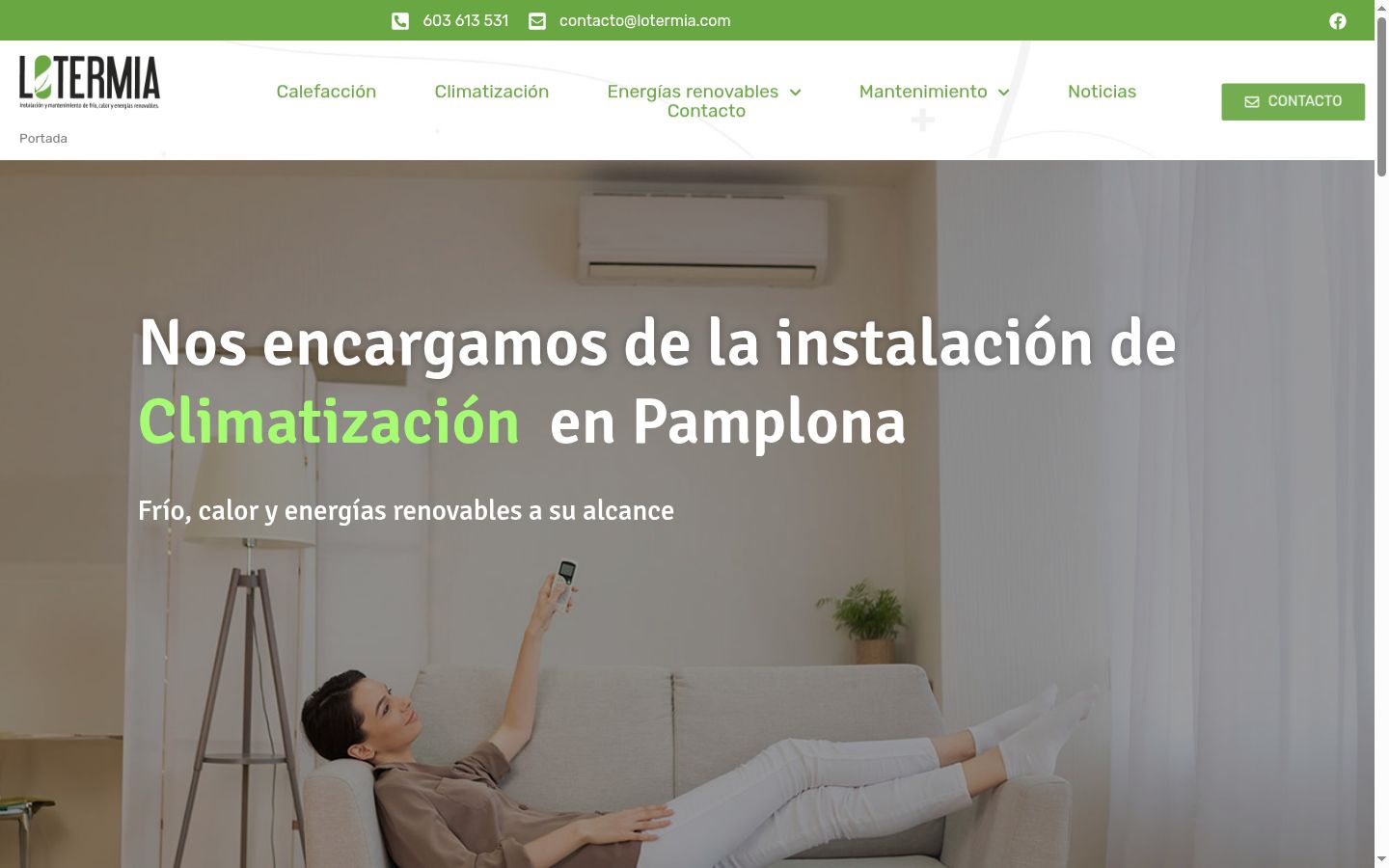 Captura de pantalla del banner de consentimiento mostrado antes de cualquier interacción