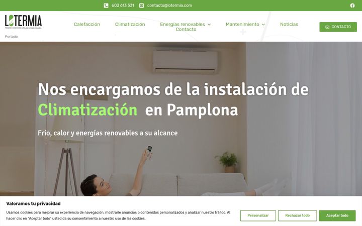 Screenshot of lotermia.com
