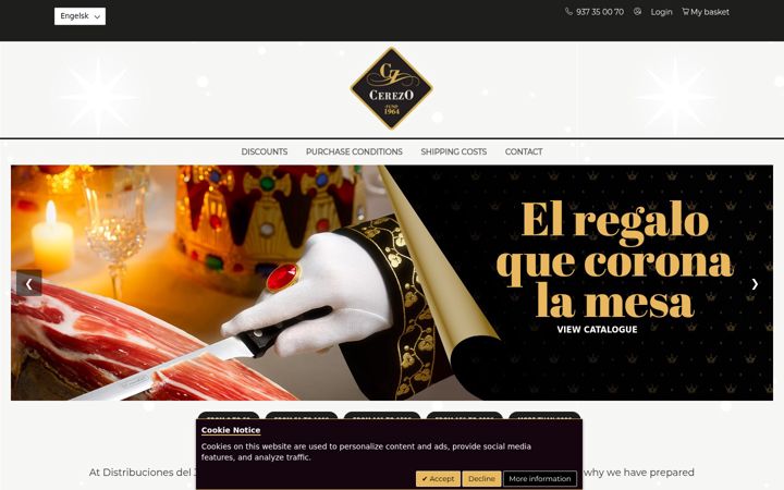 Screenshot of lotesdenavidadcerezo.com
