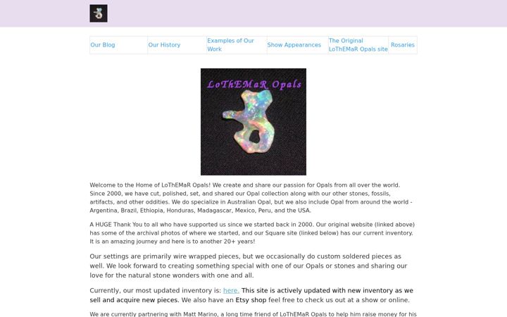 Screenshot of lothemaropals.com
