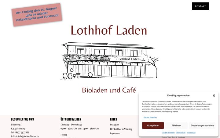 Screenshot of lothhof-laden.de