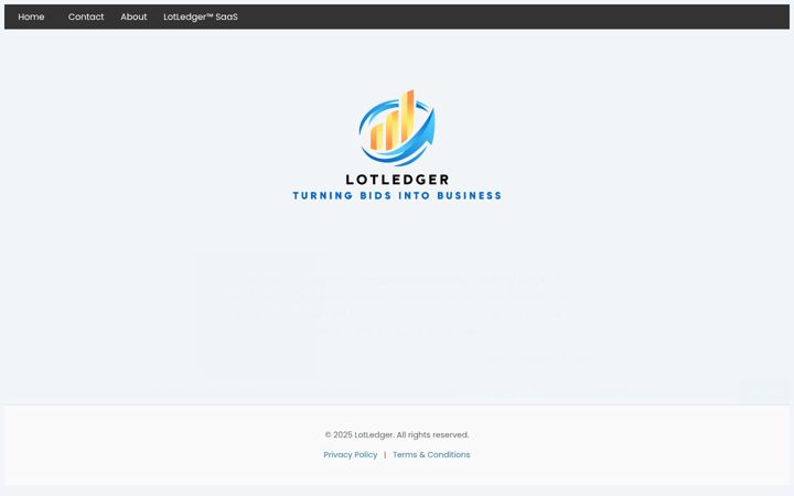 Screenshot of lotledger.com