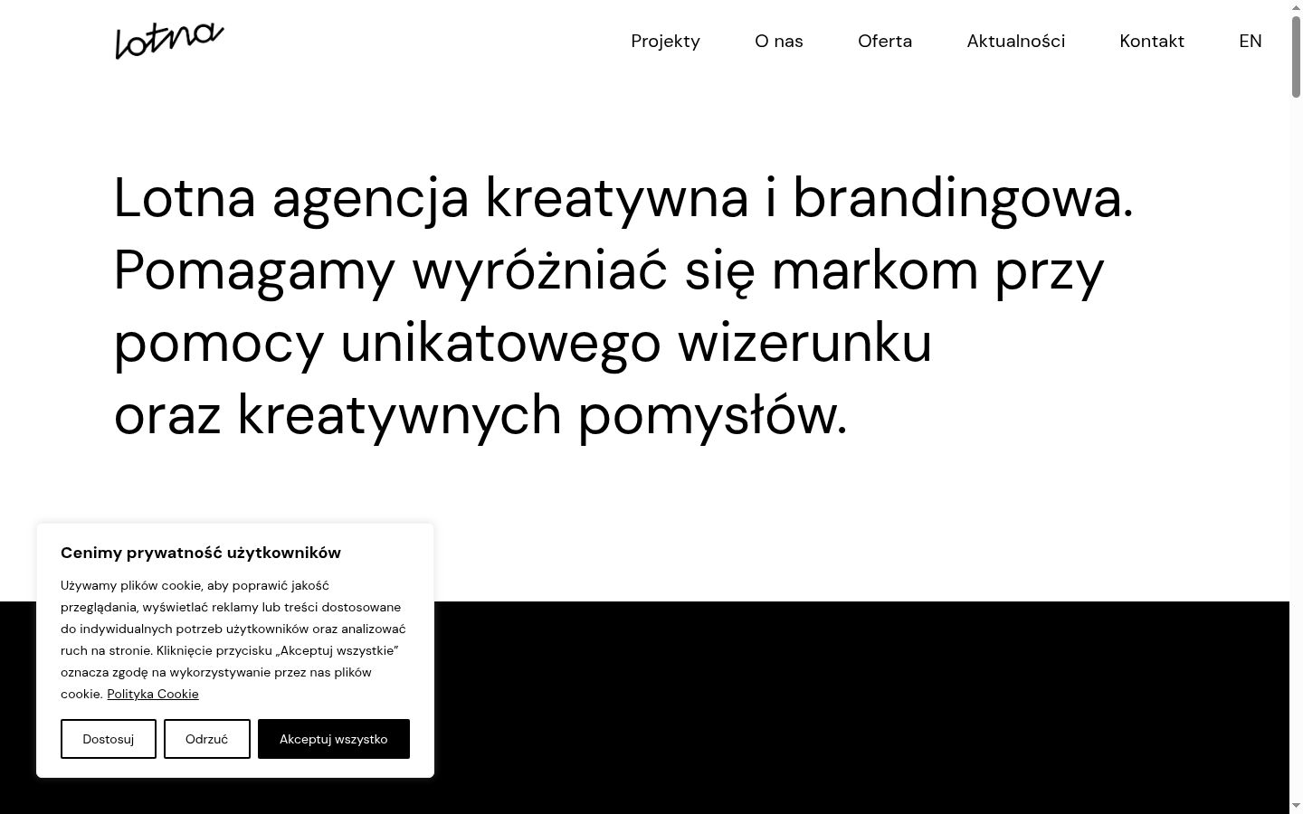 Ekrānuzņēmums ar piekrišanas baneri, kas tika rādīts pirms jebkādas mijiedarbības