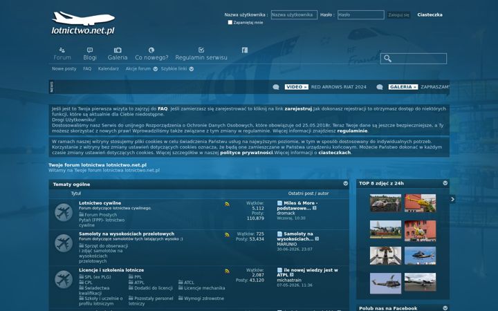 Screenshot of lotnictwo.net.pl