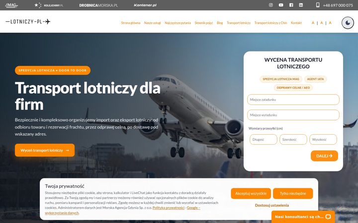 Screenshot of lotniczy.pl