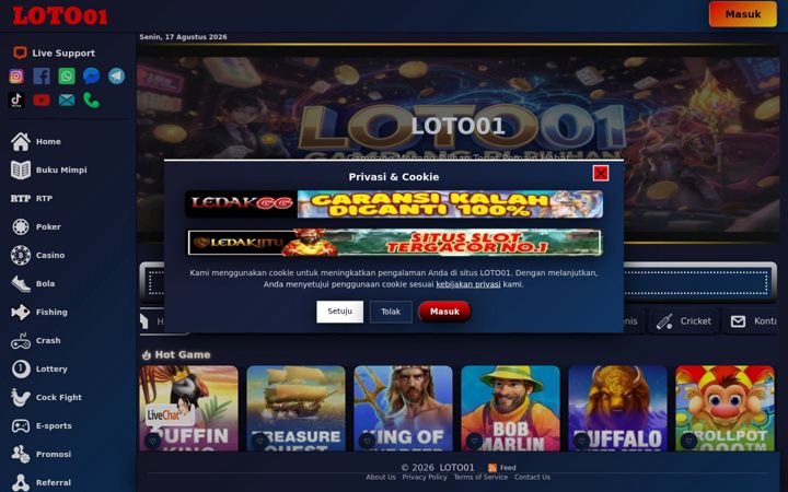 Screenshot of loto01.org