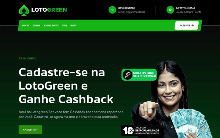 Screenshot of lotogreens.com.br