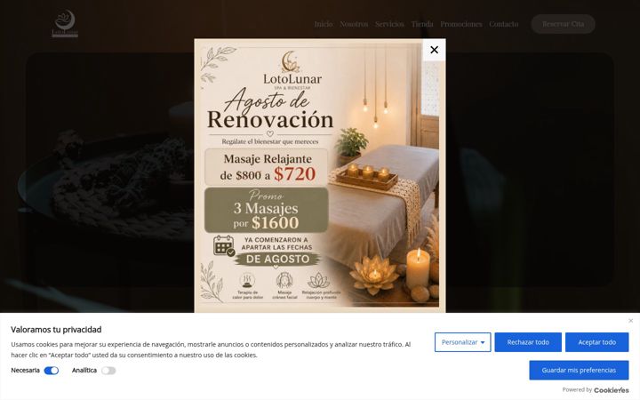 Screenshot of lotolunarmx.com