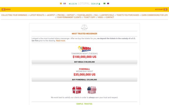 Screenshot of lotopal.com