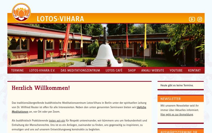 Screenshot of lotos-vihara.de