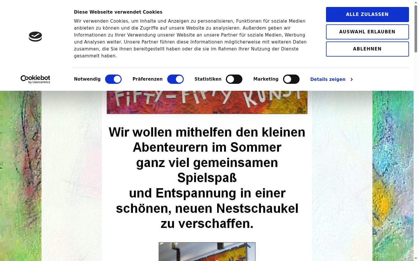 Snimka zaslona bannera za privolu prikazanog prije bilo kakve interakcije
