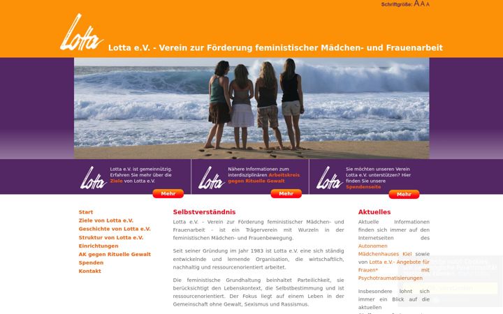Screenshot of lotta-verein.de