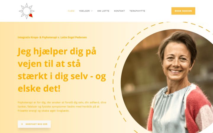 Captura de ecrã de lotteengelterapi.dk