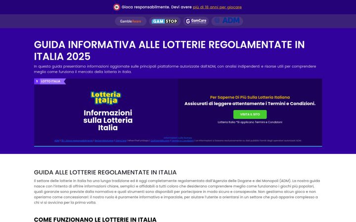 Screenshot of lotteria101.com