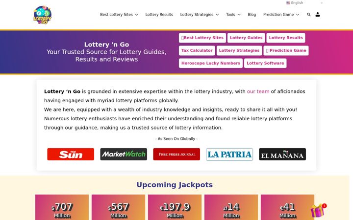Screenshot of lotteryngo.com