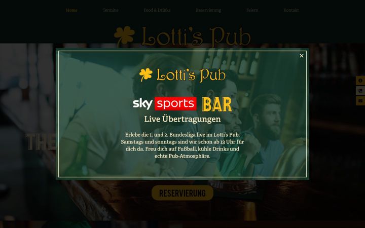 Screenshot of lottis-pub.de
