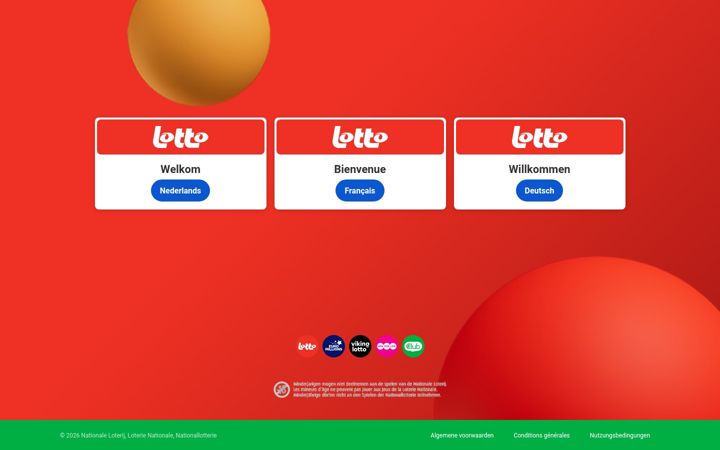 Screenshot of lotto.be
