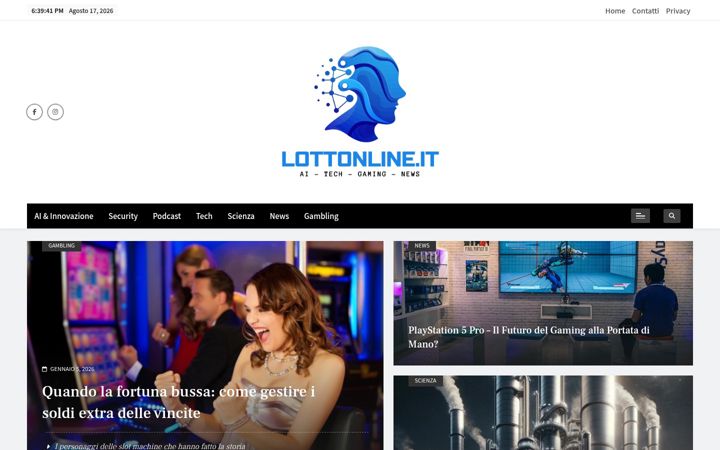 Screenshot of lottonline.it