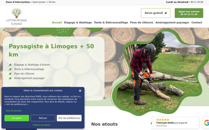 Screenshot of lottonpaysageelagage.com