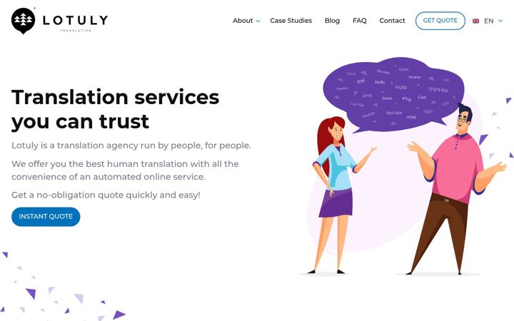 Screenshot of lotuly.com