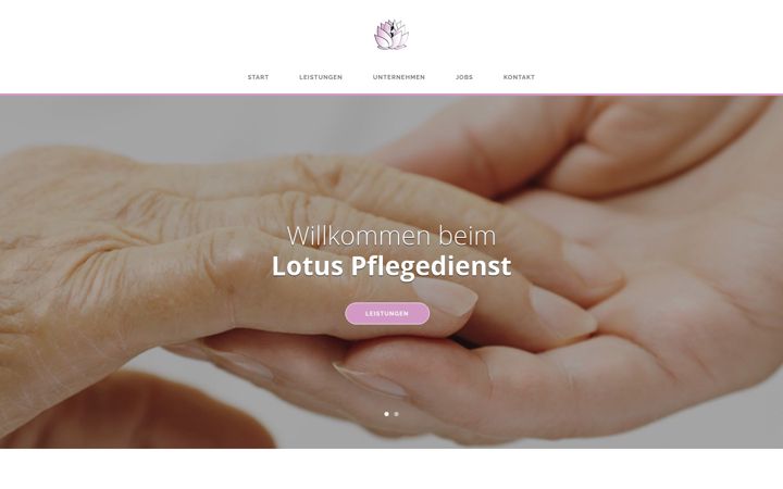 Screenshot of lotus-pflegedienst.de